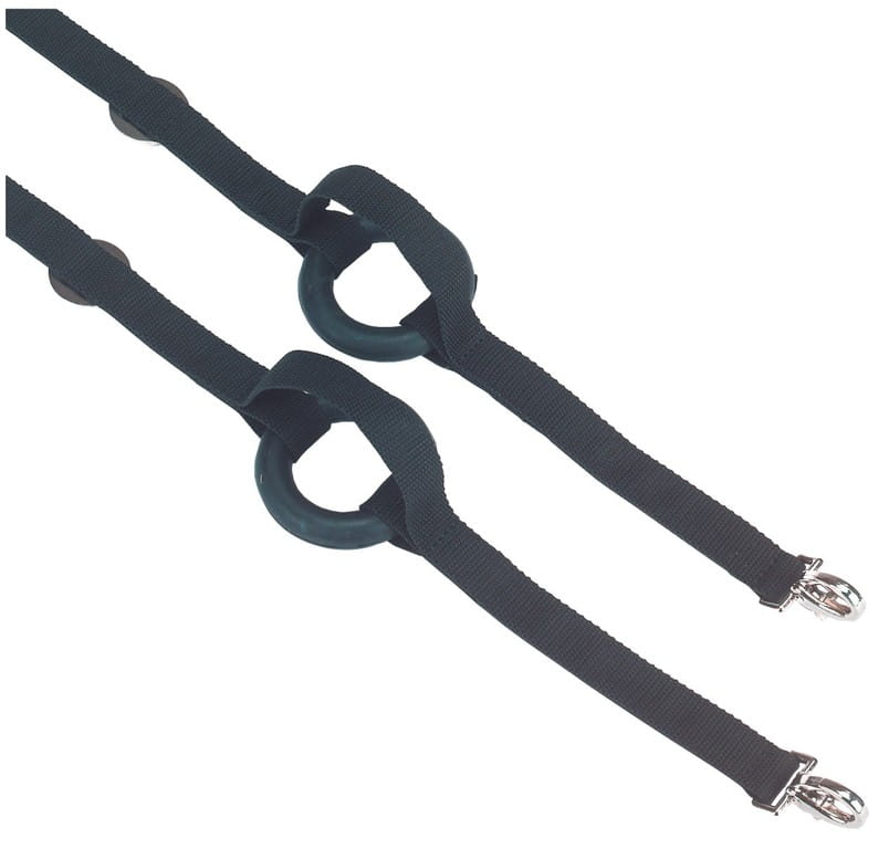 Wypinacze parciane z gumowymi kółkami czarny Covalliero - Cavalo